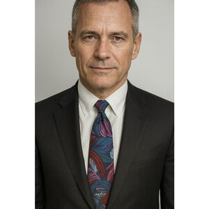 Oscar de la Renta Studio Silk Necktie Abstract Multicolor Luxury Designer Men